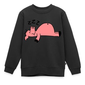 Sleeping Pig - Kinder Premium Organic Sweatshirt - Schwarz - Vorne - AI Model Kid Female (0cm)