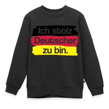 Je suis fier d'être allemand. - Sweat Premium enfant bio - noir - Devant - AI Model Kid Female (0cm)