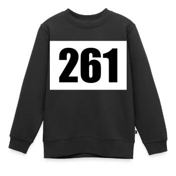 Startnummer 261 - Kinder Premium Organic Sweatshirt - Schwarz - Vorne - AI Model Kid Female (0cm)