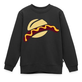Saucisse - Sweat Premium enfant bio - noir - Devant - AI Model Kid Female (0cm)