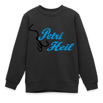 Petri Heil - Kinder Premium Organic Sweatshirt - Schwarz - Vorne - AI Model Kid Female (0cm)