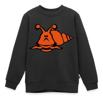 bulot dessin coquillage 24 - Sweat Premium enfant bio - noir - Devant - AI Model Kid Female (0cm)