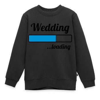 Wedding ...loading - Sweat Premium enfant bio - noir - Devant - AI Model Kid Female (0cm)