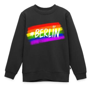 Berlin Pride - Kinder Premium Organic Sweatshirt - Schwarz - Vorne - AI Model Kid Female (0cm)