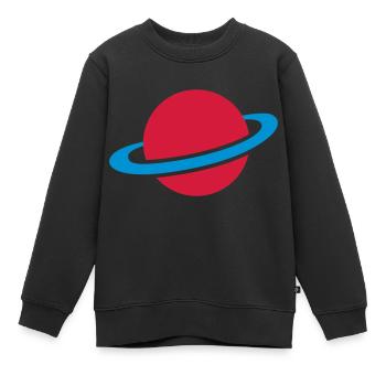 Saturn - Kinder Premium Organic Sweatshirt - Schwarz - Vorne - AI Model Kid Female (0cm)