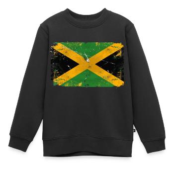 Jamaica Vintage Flag - Kinder Premium Organic Sweatshirt - Schwarz - Vorne - AI Model Kid Female (0cm)