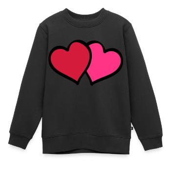 hearts comic - Kinder Premium Organic Sweatshirt - Schwarz - Vorne - AI Model Kid Female (0cm)