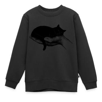 Handvoll Mieze - Kinder Premium Organic Sweatshirt - Schwarz - Vorne - AI Model Kid Female (0cm)