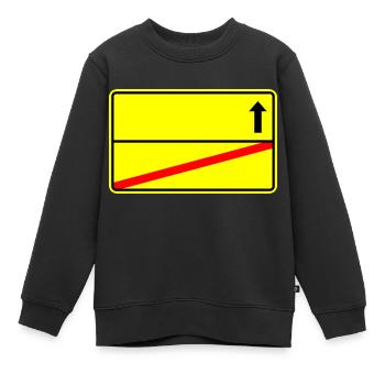 Ortsschild Vorlage - Kinder Premium Organic Sweatshirt - Schwarz - Vorne - AI Model Kid Female (0cm)
