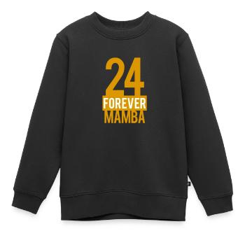 24 FOREVER MAMBA - Kids Premium Organic Sweatshirt - black - Front - AI Model Kid Female (0cm)