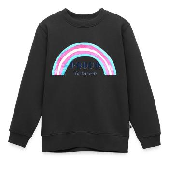 Stolz darauf, ich Transgender zu sein - Kinder Premium Organic Sweatshirt - Schwarz - Vorne - AI Model Kid Female (0cm)