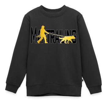 Mantrailing Gold/schwarz - Kinder Premium Organic Sweatshirt - Schwarz - Vorne - AI Model Kid Female (0cm)