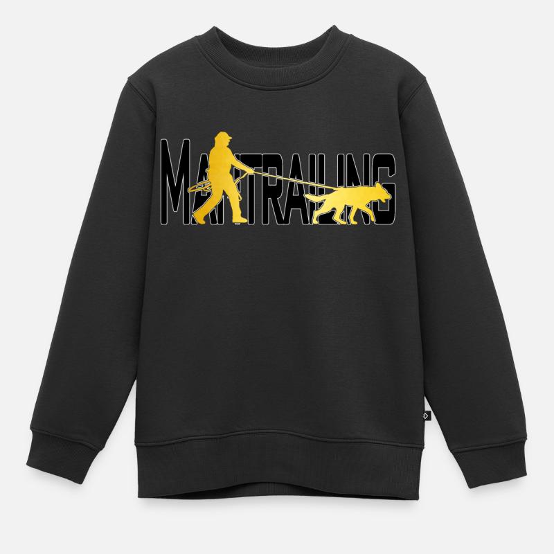 Mantrailing Gold/schwarz - Kinder Premium Organic Sweatshirt - Schwarz
