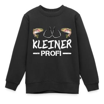 Kinder Angeln - Kinder Premium Organic Sweatshirt - Schwarz - Vorne - AI Model Kid Female (0cm)