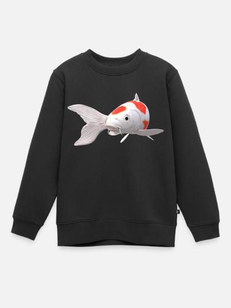 3D Koi - Kinder Premium Organic Sweatshirt - Schwarz
