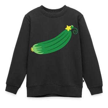Concombre - Sweat Premium enfant bio - noir - Devant - AI Model Kid Female (0cm)