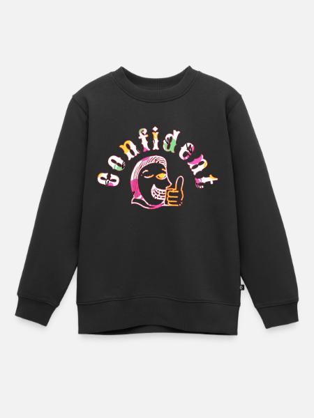 Confident - Kinder Premium Organic Sweatshirt - Schwarz