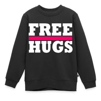 Free Hugs - Kinder Premium Organic Sweatshirt - Schwarz - Vorne - AI Model Kid Female (0cm)