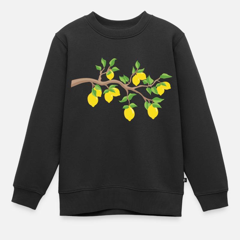 citron - Sweat Premium enfant bio - noir