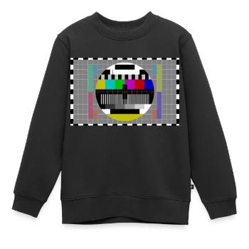 Testbild TV Bild Geschenkidee - Kinder Premium Organic Sweatshirt - Schwarz - Vorne - AI Model Kid Female (0cm)
