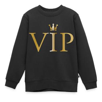 VIP - Kinder Premium Organic Sweatshirt - Schwarz - Vorne - AI Model Kid Female (0cm)