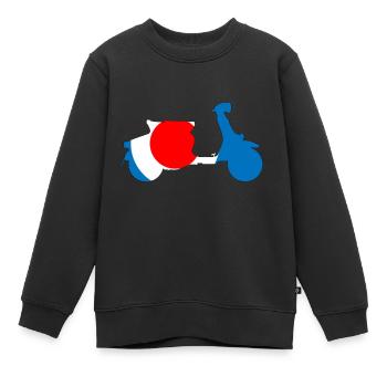 Roundel Target 60s Motorroller - Kinder Premium Organic Sweatshirt - Schwarz - Vorne - AI Model Kid Female (0cm)