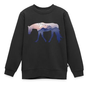 Western Pleasure Abendstimmung - Kinder Premium Organic Sweatshirt - Schwarz - Vorne - AI Model Kid Female (0cm)