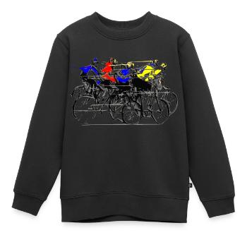 Cyclists - Kids Premium Organic Sweatshirt - black - Front - AI Model Kid Female (0cm)
