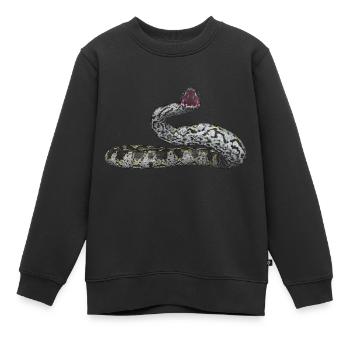 Abgottschlange, Boa Constrictor, Schlange - Kinder Premium Organic Sweatshirt - Schwarz - Vorne - AI Model Kid Female (0cm)