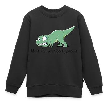 T-Rex Dino Sport - Kinder Premium Organic Sweatshirt - Schwarz - Vorne - AI Model Kid Female (0cm)