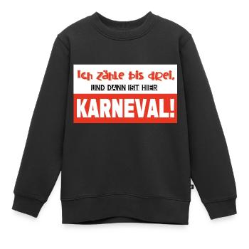 Karneval - Kinder Premium Organic Sweatshirt - Schwarz - Vorne - AI Model Kid Female (0cm)
