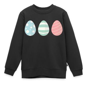 Drei Ostereier - Kinder Premium Organic Sweatshirt - Schwarz - Vorne - AI Model Kid Female (0cm)