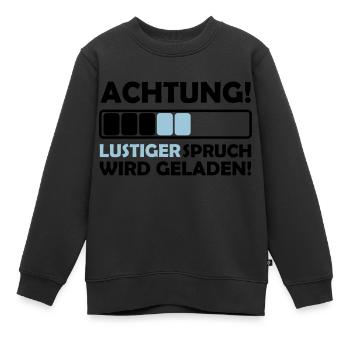 lustiger spruch - Kinder Premium Organic Sweatshirt - Schwarz - Vorne - AI Model Kid Female (0cm)