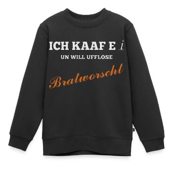 Bratworscht - Kinder Premium Organic Sweatshirt - Schwarz - Vorne - AI Model Kid Female (0cm)