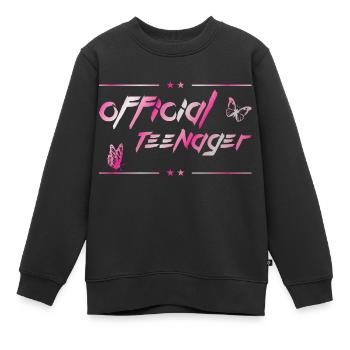 official teenager - Geburtstags Design für teens - Kinder Premium Organic Sweatshirt - Schwarz - Vorne - AI Model Kid Female (0cm)
