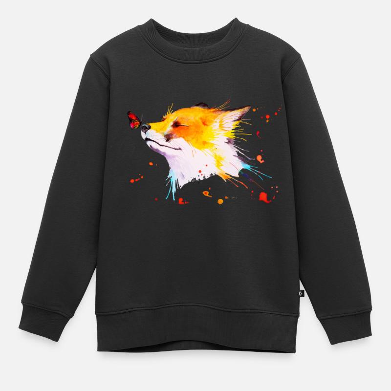 Rotfuchs - Kinder Premium Organic Sweatshirt - Schwarz