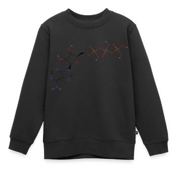 Molécule de triphosphate d’adénosine - Structur coloré - Sweat Premium enfant bio - noir - Devant - AI Model Kid Female (0cm)