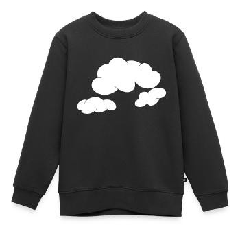 Wolken - Kinder Premium Organic Sweatshirt - Schwarz - Vorne - AI Model Kid Female (0cm)