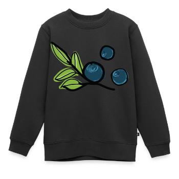 Bilbeeren Frucht - Kinder Premium Organic Sweatshirt - Schwarz - Vorne - AI Model Kid Female (0cm)