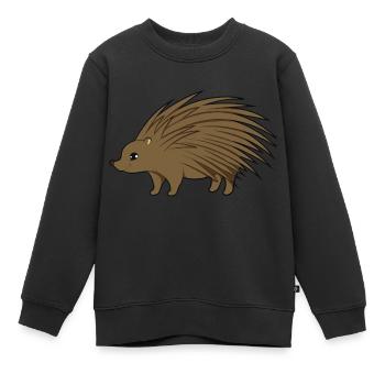 Stachelschwein - Kinder Premium Organic Sweatshirt - Schwarz - Vorne - AI Model Kid Female (0cm)