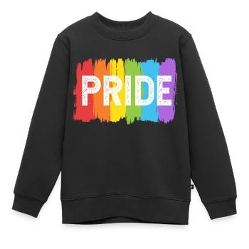 Pride Regenbogen LGBT LGBTQ Flagge - Kinder Premium Organic Sweatshirt - Schwarz - Vorne - AI Model Kid Female (0cm)