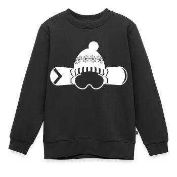 Snowboard Snowboarder - Kinder Premium Organic Sweatshirt - Schwarz - Vorne - AI Model Kid Female (0cm)