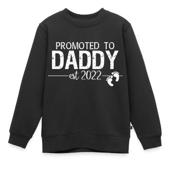 promu papa 2022 - Sweat Premium enfant bio - noir - Devant - AI Model Kid Female (0cm)