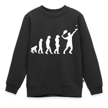 Tennis Evolution - Kinder Premium Organic Sweatshirt - Schwarz - Vorne - AI Model Kid Female (0cm)