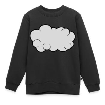 Wolke Cartoon Design - Kinder Premium Organic Sweatshirt - Schwarz - Vorne - AI Model Kid Female (0cm)