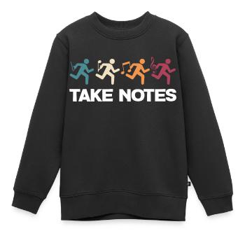 Chorister Choir Singing Sheet Music Treble Clef - Kinder Premium Organic Sweatshirt - Schwarz - Vorne - AI Model Kid Female (0cm)