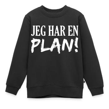 Ich habe einen Plan dänisch Kult Geschenk - Kinder Premium Organic Sweatshirt - Schwarz - Vorne - AI Model Kid Female (0cm)