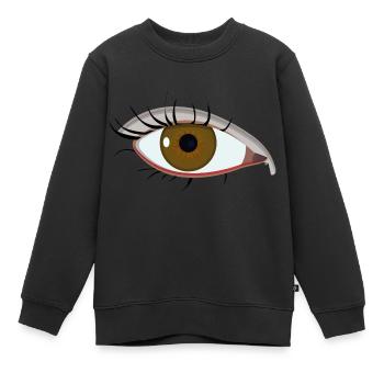 œil qui vous regarde - Sweat Premium enfant bio - noir - Devant - AI Model Kid Female (0cm)