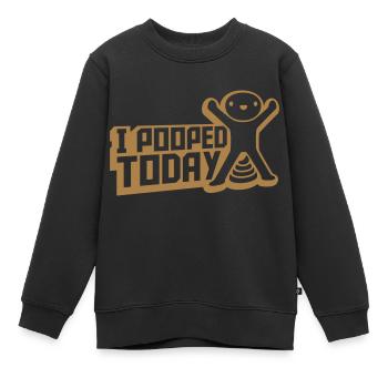 I pooped today Zitat - Kinder Premium Organic Sweatshirt - Schwarz - Vorne - AI Model Kid Female (0cm)
