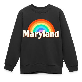Maryland - Sweat Premium enfant bio - noir - Devant - AI Model Kid Female (0cm)
